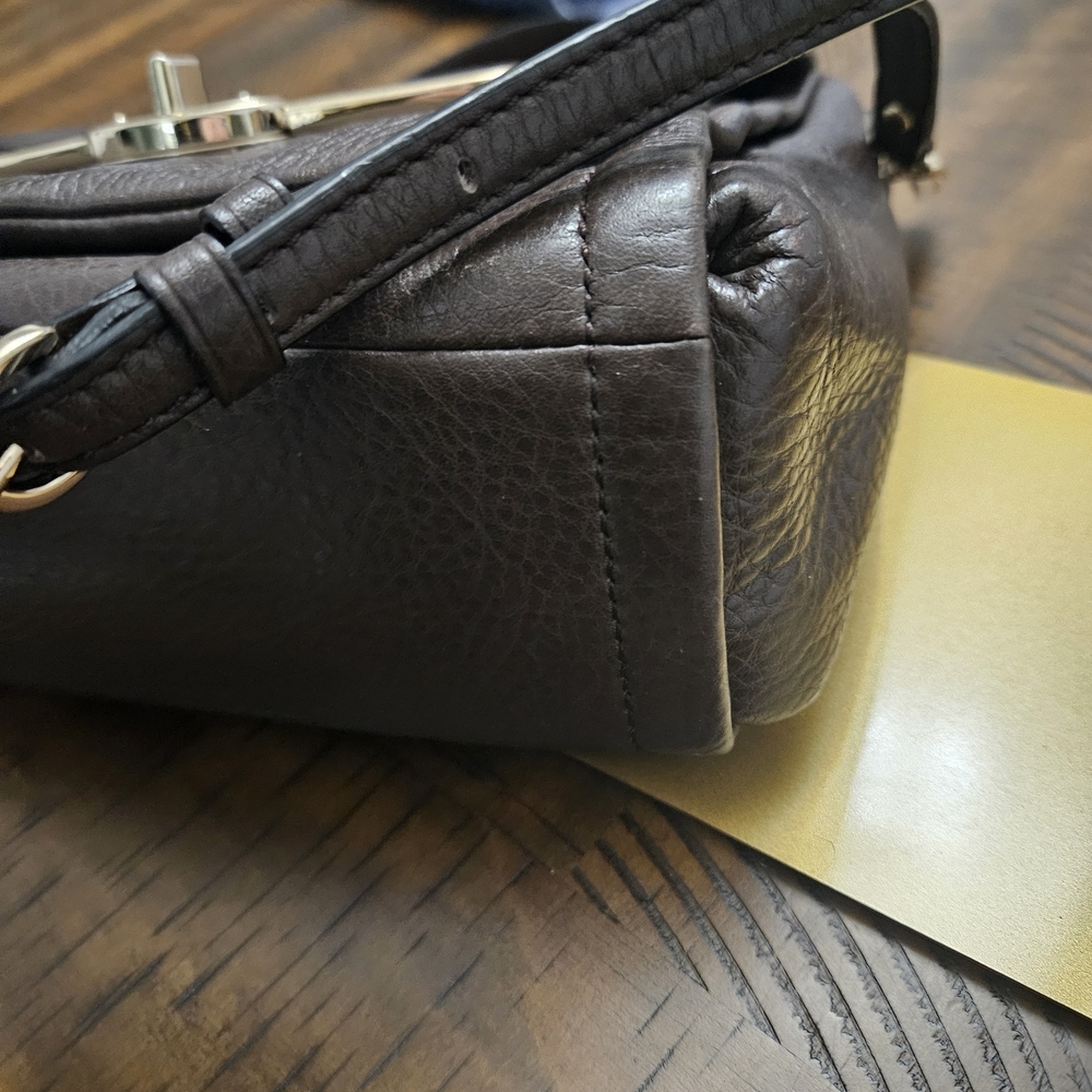 Coach Madison Sadie Flap Espresso Leather Satchel - Picture 3 of 8